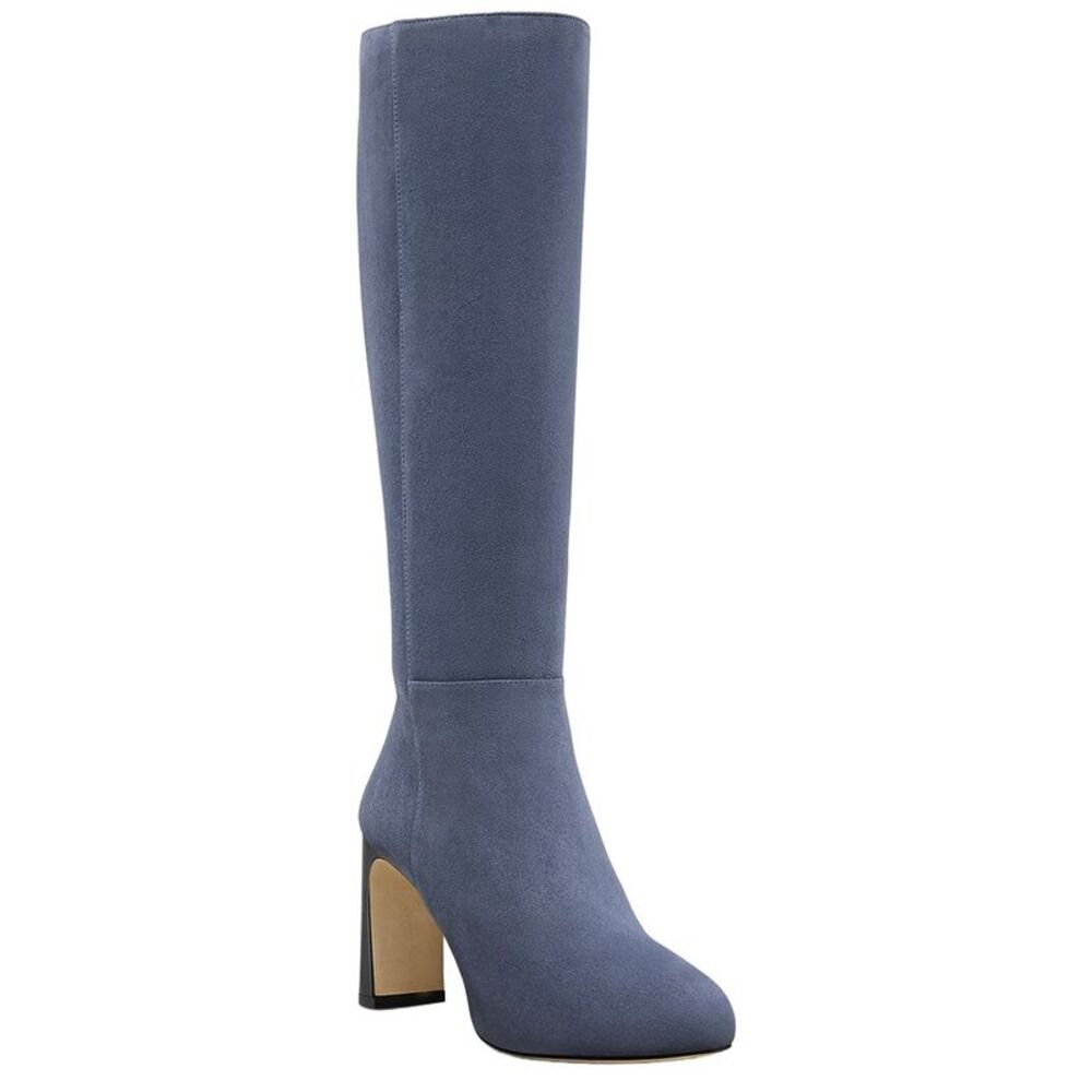 Stuart Weitzman Babette Platform Zip Suede Boot, Blue